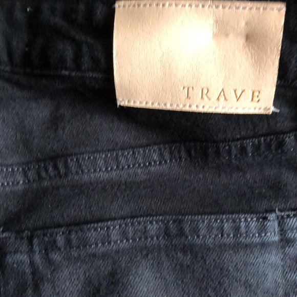 Trave Lawson Slim Full Length Pant Jeans Paint It Black Size 28 - Picture 11 of 15